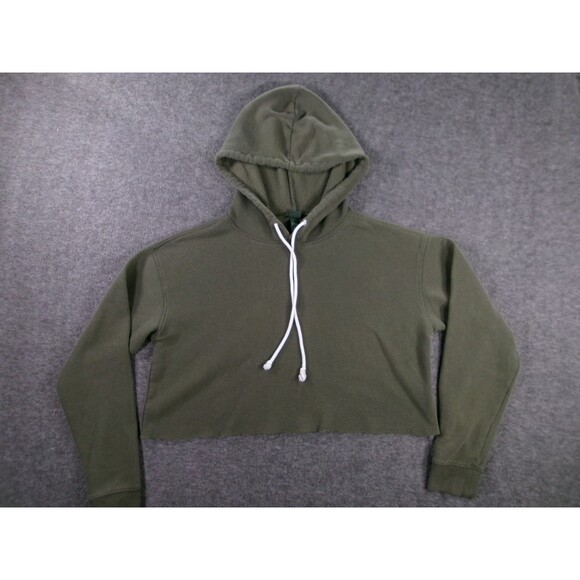 Wild Fable Hoodie Women Medium Green Cropped Pullover Causal Streetwear Y2K Crop - Picture 1 of 9